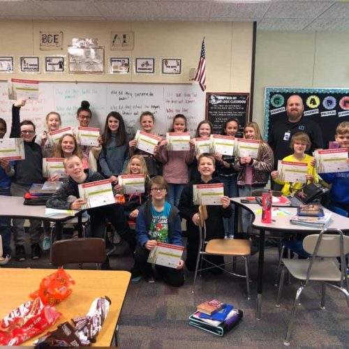 Chad teaching 6th grade students in Clear Lake